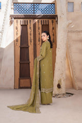 4-PC Unstitched Laser Cutwork Chambali By wania | WL-267