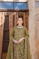 4-PC Unstitched Laser Cutwork Chambali By wania | WL-267
