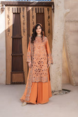 4-PC Unstitched Laser Cutwork Chambali By wania |  WL-261