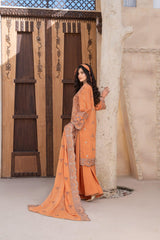4-PC Unstitched Laser Cutwork Chambali By wania |  WL-261