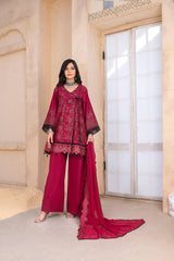 4-PC Unstitched Laser Cutwork Chambali By wania |  WL-268