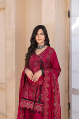 4-PC Unstitched Laser Cutwork Chambali By wania |  WL-268
