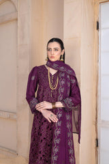 4-PC Unstitched Laser Cutwork Chambali By wania | WL-265