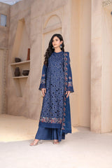4-PC Unstitched Laser Cutwork Chambali By wania | WL-269