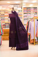 3-PC Unstitched Fancy Dhanak Bana Dora Collection | BD-1