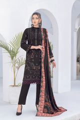 WP-151 | 3 PC Unstitched Suit Peach Embroidered Vol 2 Sunehr-e-Moti By Wania