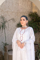 3-PC Unstitched Lawn Embroidered Shirt Crinkle Embroidered Dupatta By Wania | WL-310