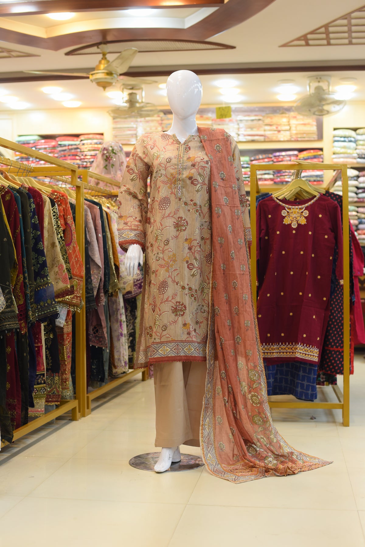 3Pc Stitched Ladies Suit - Lawn Emb Summer Collection