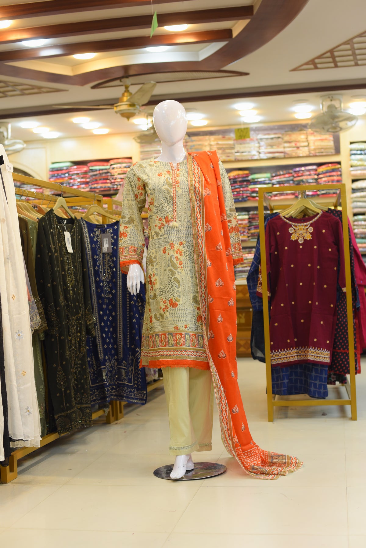 3Pc Stitched Ladies Suit - Lawn Emb Summer Collection