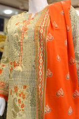 3Pc Stitched Ladies Suit - Lawn Emb Summer Collection