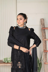 3-PC Unstitched Lawn Embroidered Shirt Crinkle Embroidered Dupatta By Wania | WL-307