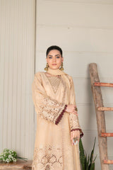 3-PC Unstitched Lawn Embroidered Shirt Crinkle Embroidered Dupatta By Wania | WL-309