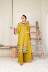 3-PC Unstitched Lawn Embroidered Shirt Crinkle Embroidered Dupatta By Wania | WL-305