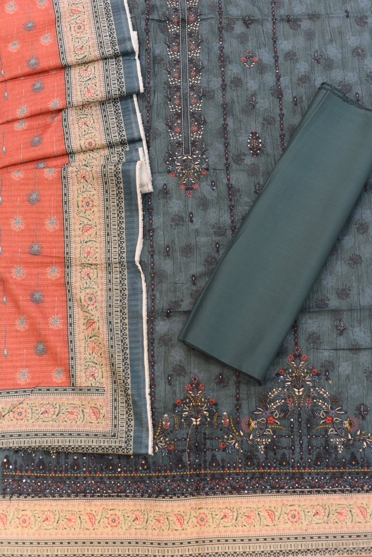 3Pc Unstitched Ladies Suit - Embroidered Lawn Summer Collection