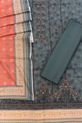 3Pc Unstitched Ladies Suit - Embroidered Lawn Summer Collection