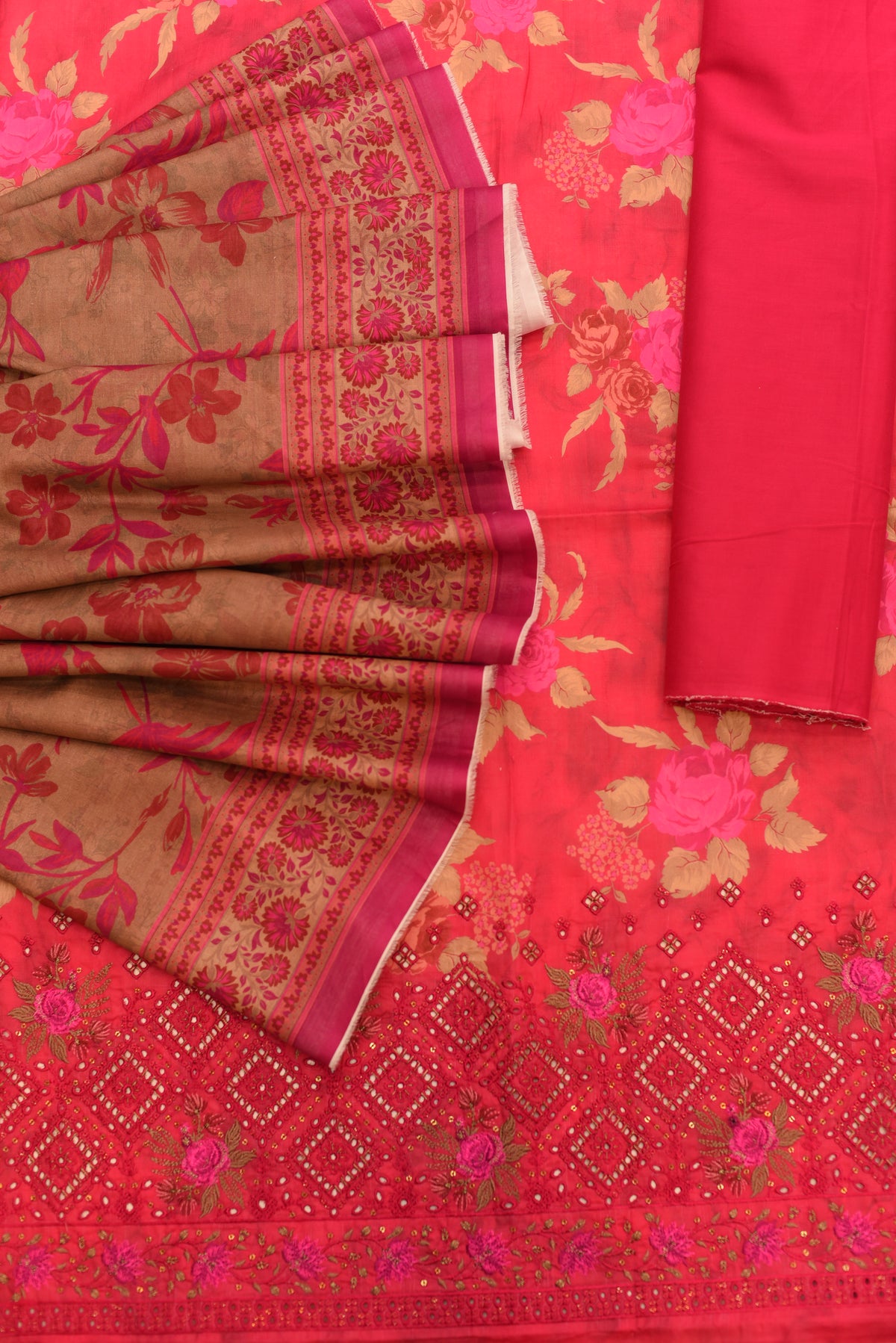 3Pc Unstitched Ladies Suit - Embroidered Lawn Summer Collection