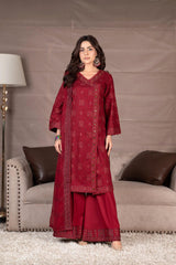 3-PC Unstitched Embroidery Sequence Mysha By Wania | WL-202