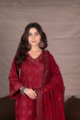 3-PC Unstitched Embroidery Sequence Mysha By Wania | WL-202