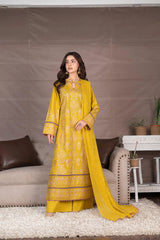 3-PC Unstitched Embroidery Sequence Mysha By Wania | WL-204