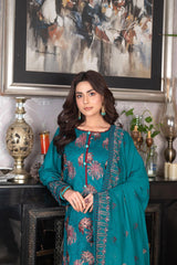 3-PC Unstitched Embroidery Sequence Mysha By Wania | WL-208