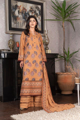 3-PC Unstitched Embroidery Sequence Mysha By Wania | WL-207