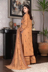 3-PC Unstitched Embroidery Sequence Mysha By Wania | WL-207