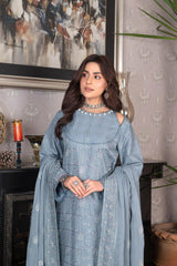 3-PC Unstitched Embroidery Sequence Mysha By Wania | WL-205