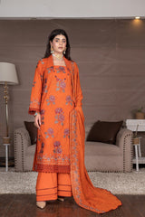 3-PC Unstitched Embroidery Sequence Mysha By Wania | WL-203