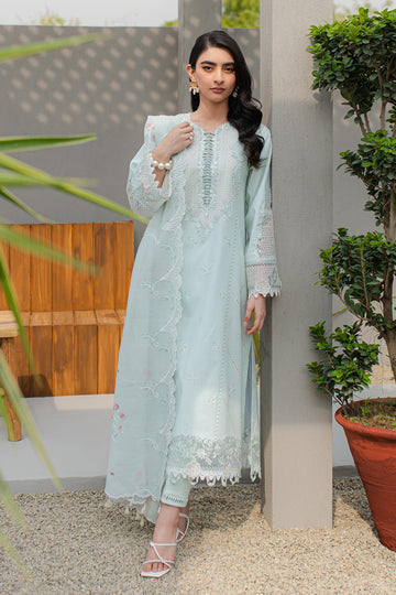 JK-12 SIOFRA | 3Pc Unstitched Qline Lawn Collection By Qalamkar