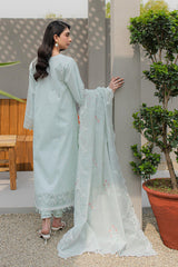 JK-12 SIOFRA | 3Pc Unstitched Qline Lawn Collection By Qalamkar