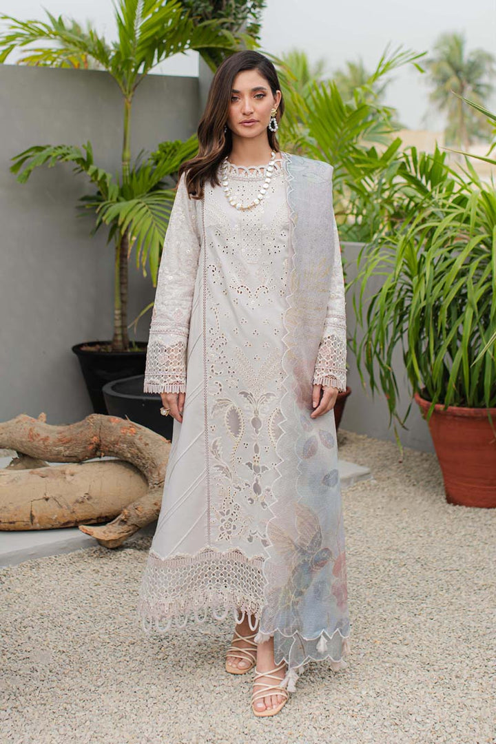 JK-08 AURELIA | 3Pc Unstitched Qline Lawn Collection By Qalamkar