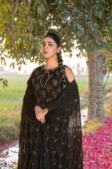4-PC Unstitched Chikankari Embroidered Lawn Sajal By Wania |  WL-63