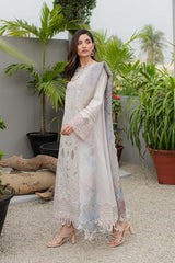 JK-08 AURELIA | 3Pc Unstitched Qline Lawn Collection By Qalamkar