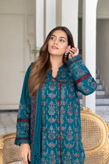 3-PC Unstitched Lawn Embroidered Shirt Crinkle Embroidered Dupatta Hoor By Wania | WL-467