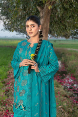 4-PC Unstitched Chikankari Embroidered Lawn Sajal By Wania | WL-68
