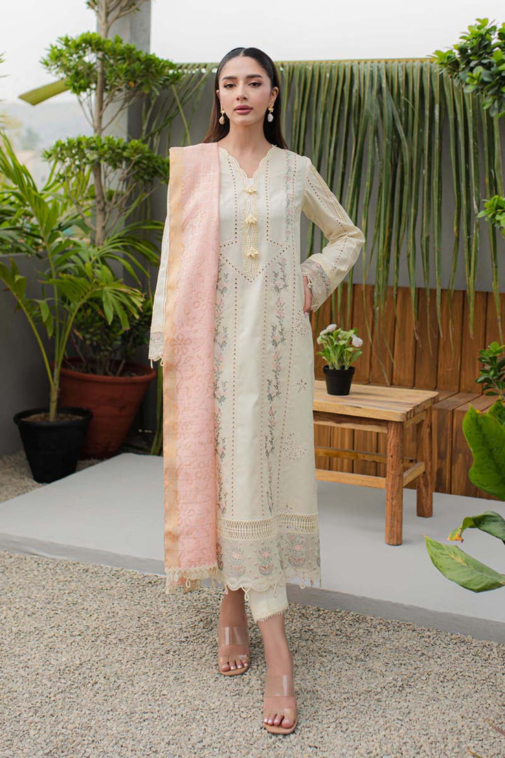 JK-05 MELIORA | 3Pc Unstitched Qline Lawn Collection By Qalamkar