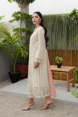 JK-05 MELIORA | 3Pc Unstitched Qline Lawn Collection By Qalamkar