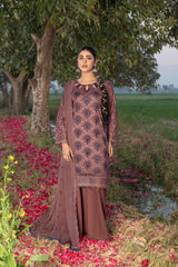 4-PC Unstitched Chikankari Embroidered Lawn Sajal By Wania |  WL-67