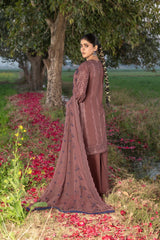 4-PC Unstitched Chikankari Embroidered Lawn Sajal By Wania |  WL-67