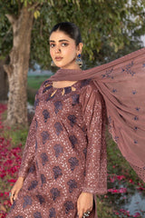 4-PC Unstitched Chikankari Embroidered Lawn Sajal By Wania |  WL-67