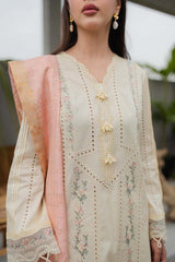 JK-05 MELIORA | 3Pc Unstitched Qline Lawn Collection By Qalamkar