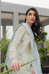 JK-04 ASTER | 3Pc Unstitched Qline Lawn Collection By Qalamkar