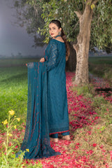 4-PC Unstitched Chikankari Embroidered Lawn Sajal By Wania | WL-62