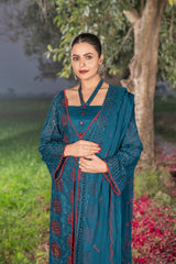 4-PC Unstitched Chikankari Embroidered Lawn Sajal By Wania | WL-62