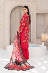 3-PC Unstitched Airjet Lawn Shirt Bamber Crinklr Printed Dupatta Parisa By Wania | WL-487