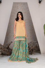 3-PC Unstitched Airjet Lawn Shirt Bamber Crinklr Printed Dupatta Parisa By Wania | WL-481