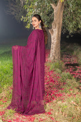 4-PC Unstitched Chikankari Embroidered Lawn Sajal By Wania |  WL-70