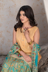 3-PC Unstitched Airjet Lawn Shirt Bamber Crinklr Printed Dupatta Parisa By Wania | WL-481