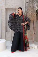 3-PC Unstitched Airjet Lawn Shirt Bamber Crinklr Printed Dupatta Parisa By Wania | WL-480