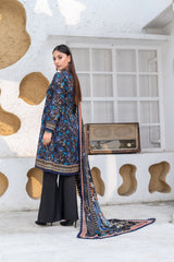 3-PC Unstitched Airjet Lawn Shirt Bamber Crinklr Printed Dupatta Parisa By Wania | WL-482